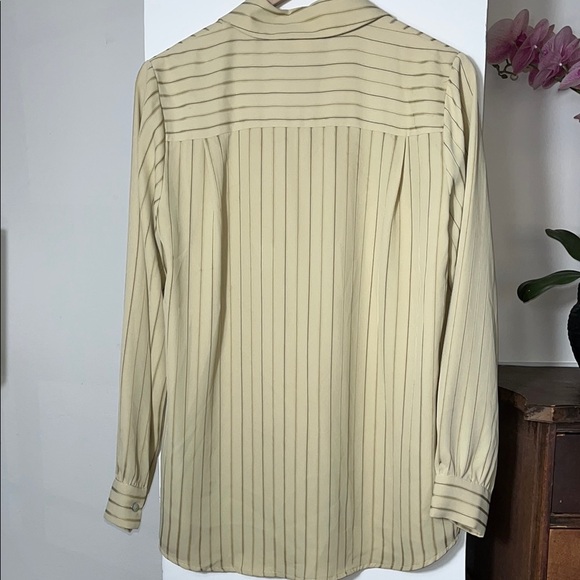 Böhme Light Tan Striped Blouse - Picture 6 of 8